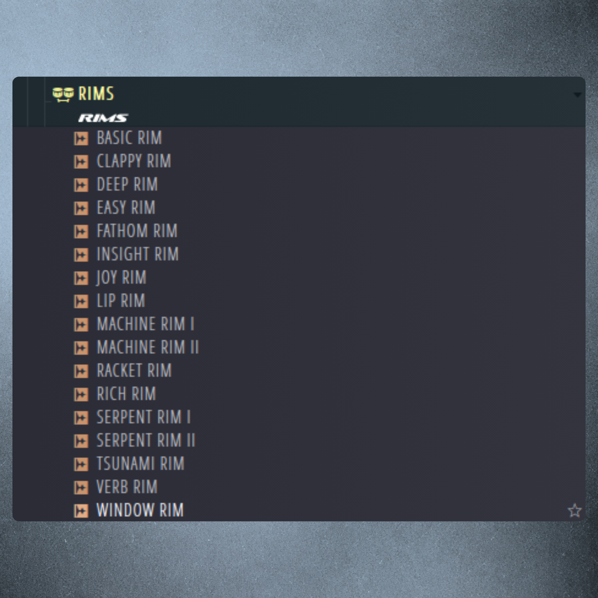 17 rimshots in the CONCRETE Drum Kit