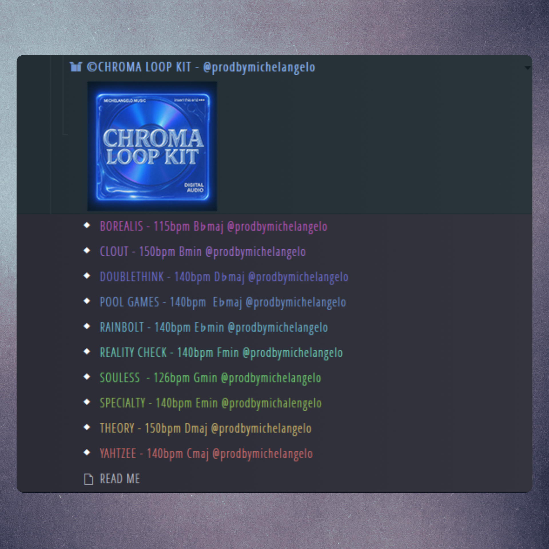 Chroma Loop Kit folders and loop files in FL Studio